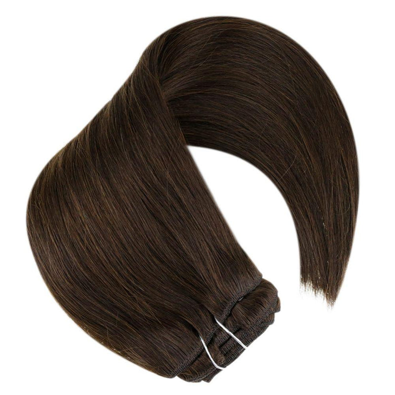  Xuehua Clip in Hair Extensions, 4PCS Dark Brown Hair