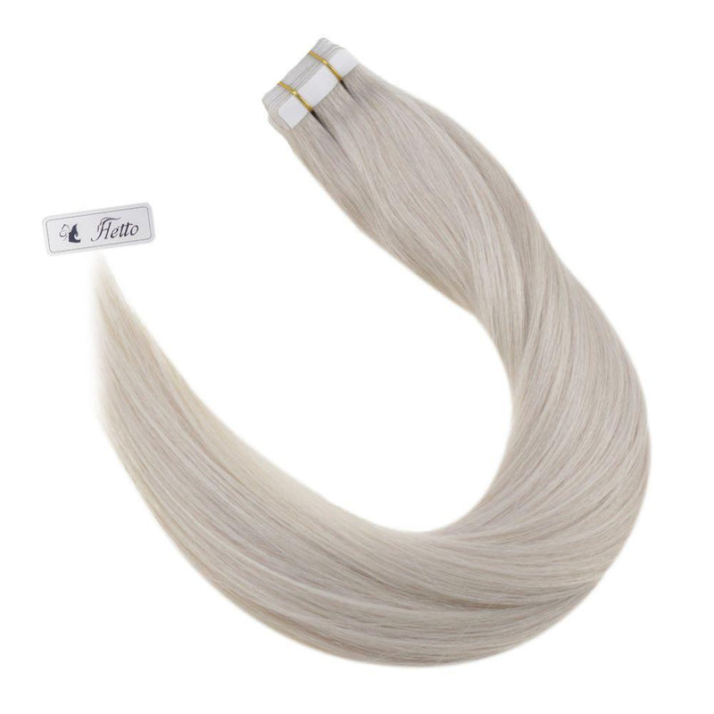 Virgin Hair Tape in Human Hair Extensions White Blonde #1000 – Hetto ...